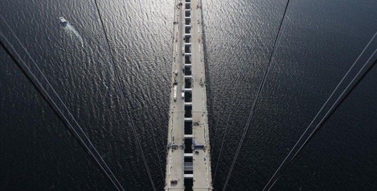 1915 Çanakkale Köprüsü 318 metre yükseklikten görüntülendi