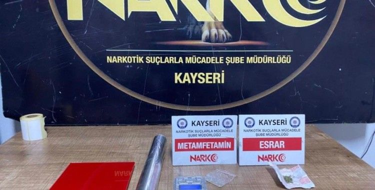 Kayseri'de uyuşturucu operasyonu: 1 gözaltı