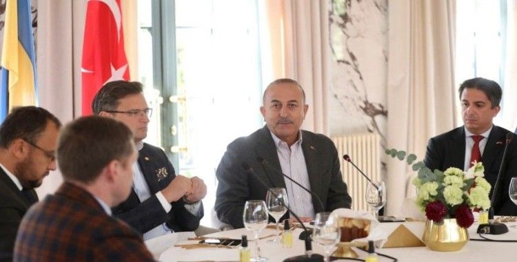 Dışişleri Bakanı Çavuşoğlu, Türk ve Ukraynalı iş adamlarıyla bir araya geldi