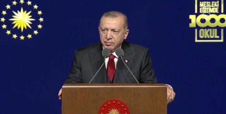 Cumhurbaşkanı Erdoğan: Mesleki eğitimi güçlendirmek gayesiyle okullara bir yılda 1 milyar lira yatırım yaptık
