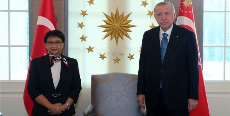 Cumhurbaşkanı Erdoğan, Endonezya Dışişleri Bakanı Marsudi'yi kabul etti