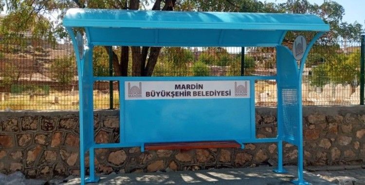 Mardin'de kırsal mahallelere 35 durak montajı yapıldı