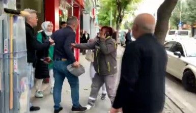 Sokak ortasında kadına uygulanan şiddet güvenlik kameralarına yansıdı