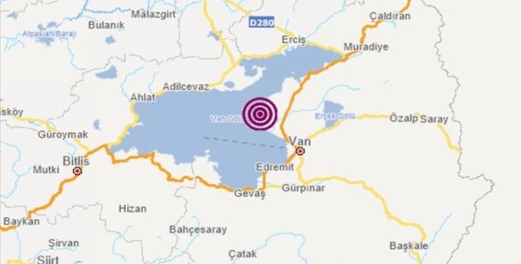 Van'da 4,1 büyüklüğünde deprem oldu