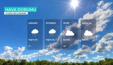 Yarın kara ve denizlerimizde hava nasıl olacak? 10 Kasım 2021 Çarşamba