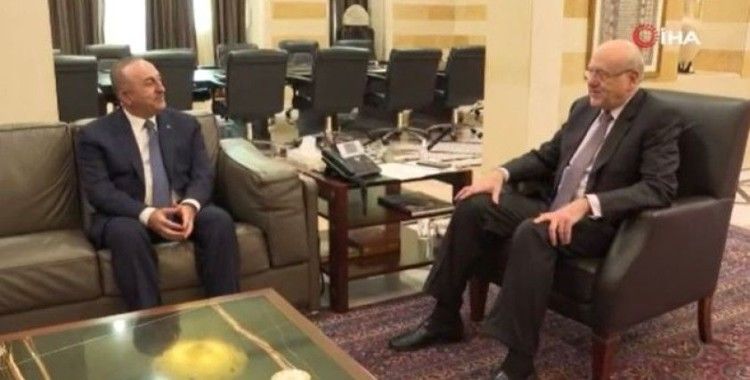 Çavuşoğlu, Lübnan Başbakanı Mikati tarafından kabul edildi