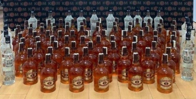 Ordu’da 46 şişe sahte alkol ele geçirildi