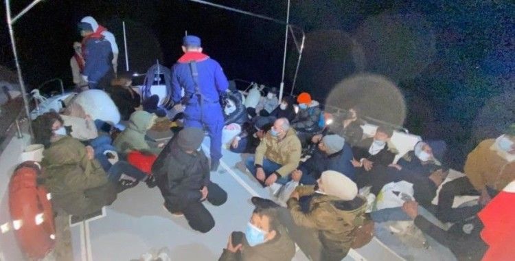 Datça’da 58 düzensiz göçmen kurtarıldı