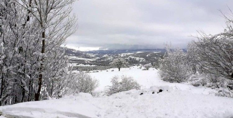 Erzincan’ın yüksek kesimleri kardan beyaza büründü