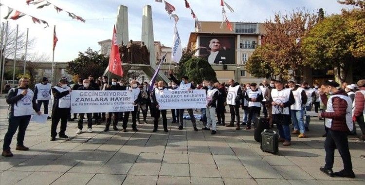 Bakırköy Belediyesi işçilerinin grevine Tüm Bel-Sen üyelerinden destek