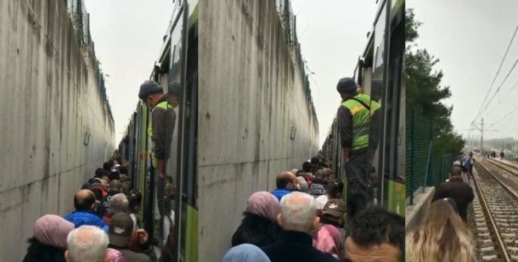 Bursa'da fırtına sebebiyle metro arızalandı, yolcular tahliye edildi