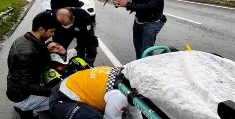 İhtara uymayan motosiklet sürücüsü, polis memurunu yaraladı