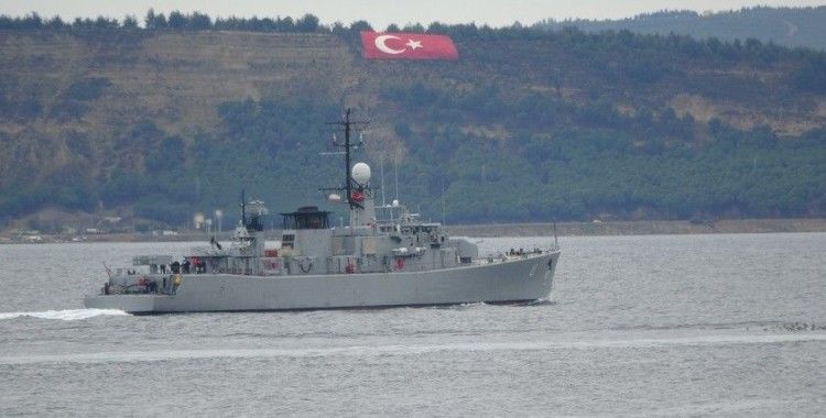 Bulgaristan savaş gemisi Çanakkale Boğazı’ndan geçti