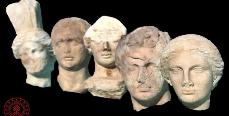 Knidos antik kentinde mermer heykel başları bulundu