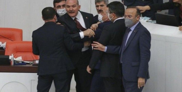Meclis'te yine kavga: Süleyman Soylu locadan çıkıp Özgür Özel'in üzerine yürüdü