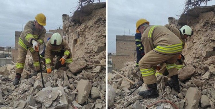 Mardin'de tek katlı tarihi yapı çöktü