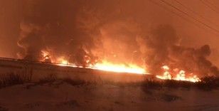 Petrol boru hattındaki yangına müdahale sürüyor