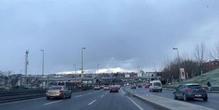 Kar yağışı İstanbul’da trafiği olumsuz etkilemedi