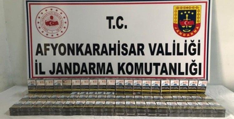 İhsaniye'de 260 paket gümrük kaçağı sigara ele geçirildi