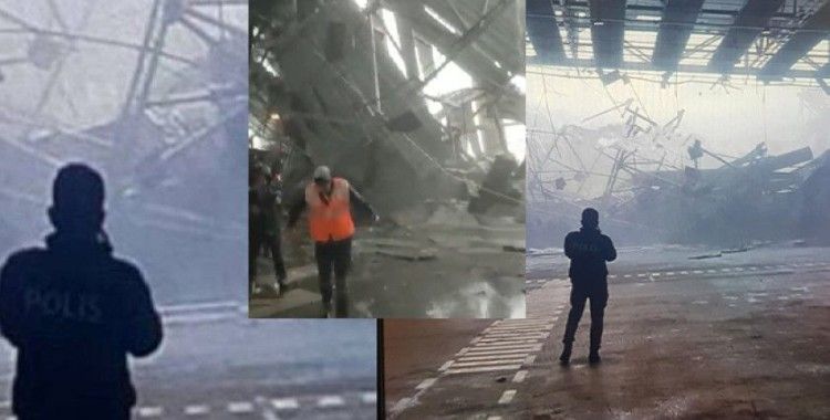 İstanbul Havalimanı'nda kargo terminalinin çatısı çöktü
