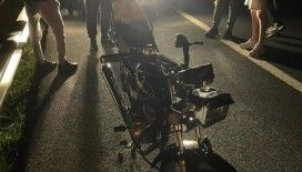 Plakasız motosikletle gezerken kaza yaptı: 1 yaralı