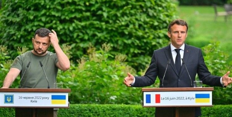 Macron: Batı ülkeleri, Ukrayna'ya tank ve savaş uçağı vermeme konusunda anlaştı