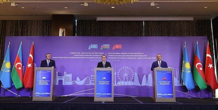 Türkiye-Azerbaycan-Kazakistan Dışişleri ve Ulaştırma Bakanları Toplantısı Bakü’de yapıldı