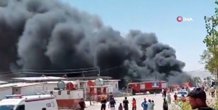 Irak’ta göçmen kampında yangın