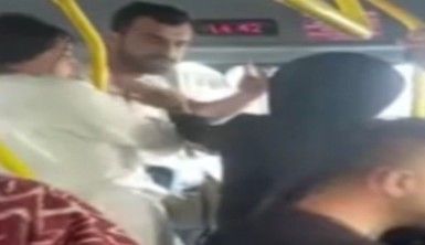 Minibüste fazla yolcu tartışması kamerada