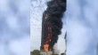Çin'de 42 katlı gökdelende yangın çıktı