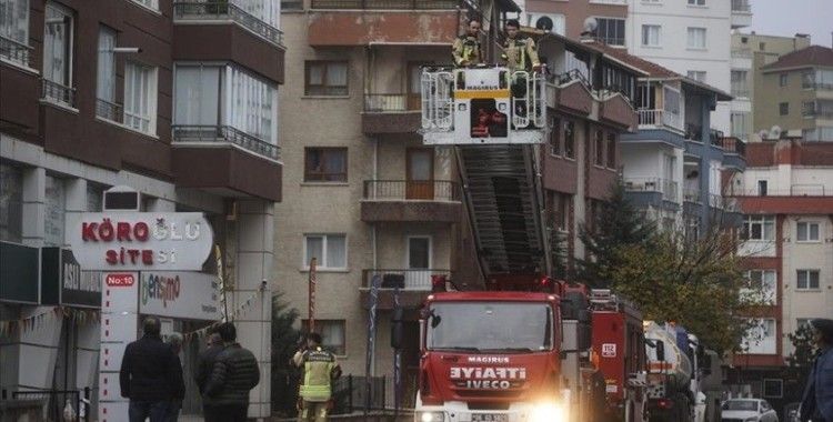 10 katlı binada çıkan yangında 5 kişi dumandan etkilendi