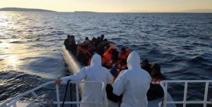 Ayvalık açıklarında 41 düzensiz göçmen yakalandı