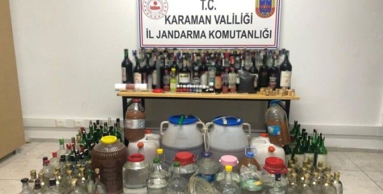 Karaman'da yılbaşı öncesi 300 kilo kaçak içki ele geçirildi