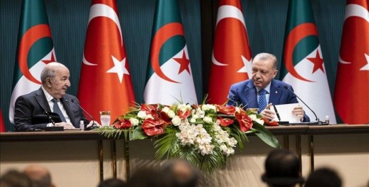 Cezayir Cumhurbaşkanı Tebbun, Cumhurbaşkanı Erdoğan ile görüştü