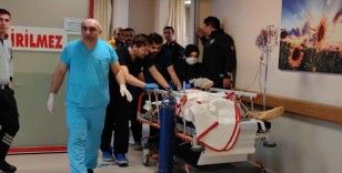 Testerenin bıçağı boynunu kesen işçi ağır yaralandı