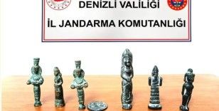 Tarihi eser kaçakçıları 6 parça heykel ve sikkeyle birlikte yakalandı