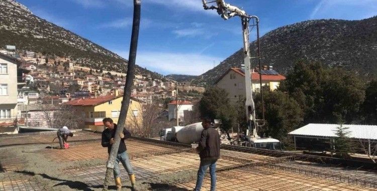 Akseki’de mezarlık hizmet binası yapılıyor
