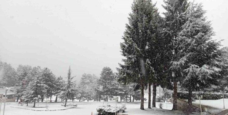 Doğaseverlerin gözdesi Abant’ta mart ayında kar sürprizi
