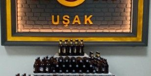 Uşak’ta 159 şişe kaçak alkol ele geçirildi
