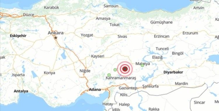 Kahramanmaraş'ta 4,3 büyüklüğünde deprem