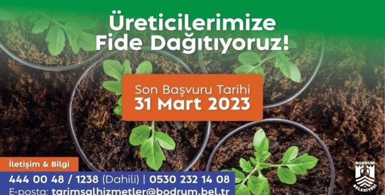 Üreticilere fide desteği verilecek