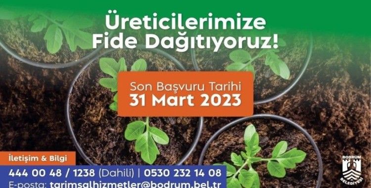 Üreticilere fide desteği verilecek
