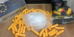 Cips paketinden uyuşturucu çıktı