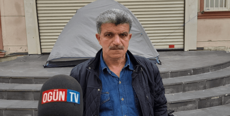 Evlat nöbeti tutan baba Celil Begdaş oğlumu alana kadar buradan kalkmayacağım