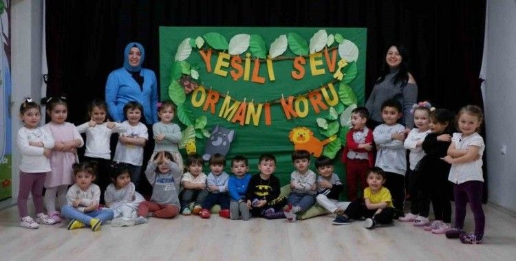 Minik öğrencilere orman sevgisi anlatıldı
