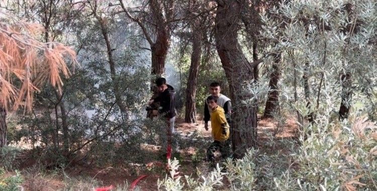 Kuşadası’nda okul öğrencilerinin yangınla imtihanı
