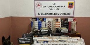 Jandarmadan kaçak makaron ve tütün operasyonu