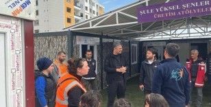 Çelik ve Turan üretim atölyesini inceledi
