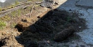 Gelibolu’da Çanakkale Savaşları’ndan kaldığı değerlendirilen 4 adet patlamamış top mermisi bulundu
