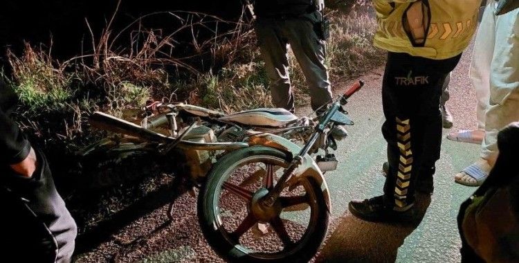 Metrelerce sürüklenen motosikletin sürücüsü ağır yaralandı
